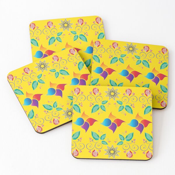 Item preview, Leaf Designs Yellow Background designed and sold by girishf.