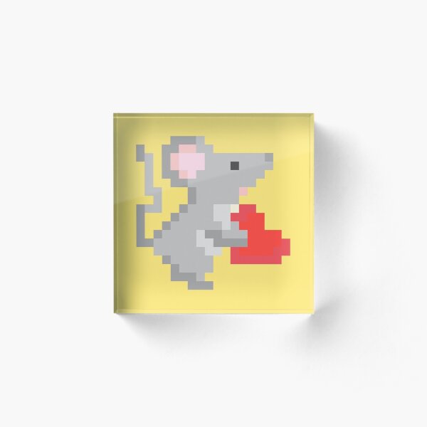 Valentine's Day Mouse Acrylic Block