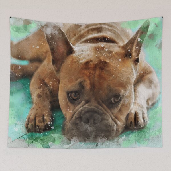 Item preview, Cute Bulldog puppy watercolour effect designed and sold by Gerald Waters.