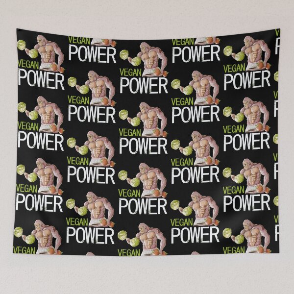 Item preview, Vegan Power Design, Vegan Weight Training Weightlifting Gym Workouts designed and sold by fatamyfan1.