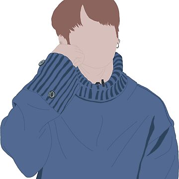 Bts jungkook blue high quality sweater - one size