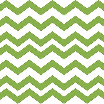 Artwork thumbnail, GREENERY CHEVRON ZIG ZAG  PATTERN - BY OZCUSHIONSTOO by ozcushionstoo