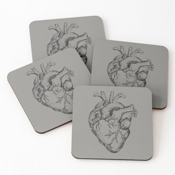 Item preview, Anatomical Heart Real Human Heart Shape Ink Drawing  designed and sold by alenaz.