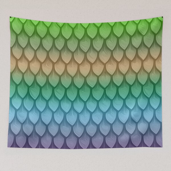 Item preview, Water Dragon Scales |blues|ocean|greens designed and sold by ozcushionstoo.