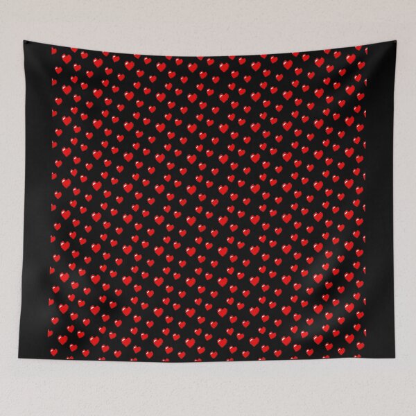 Item preview, Red pixel heart pattern designed and sold by NerdySherds.