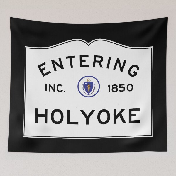 Item preview, Entering Holyoke Massachusetts - Commonwealth of Massachusetts Road Sign  designed and sold by NewNomads.