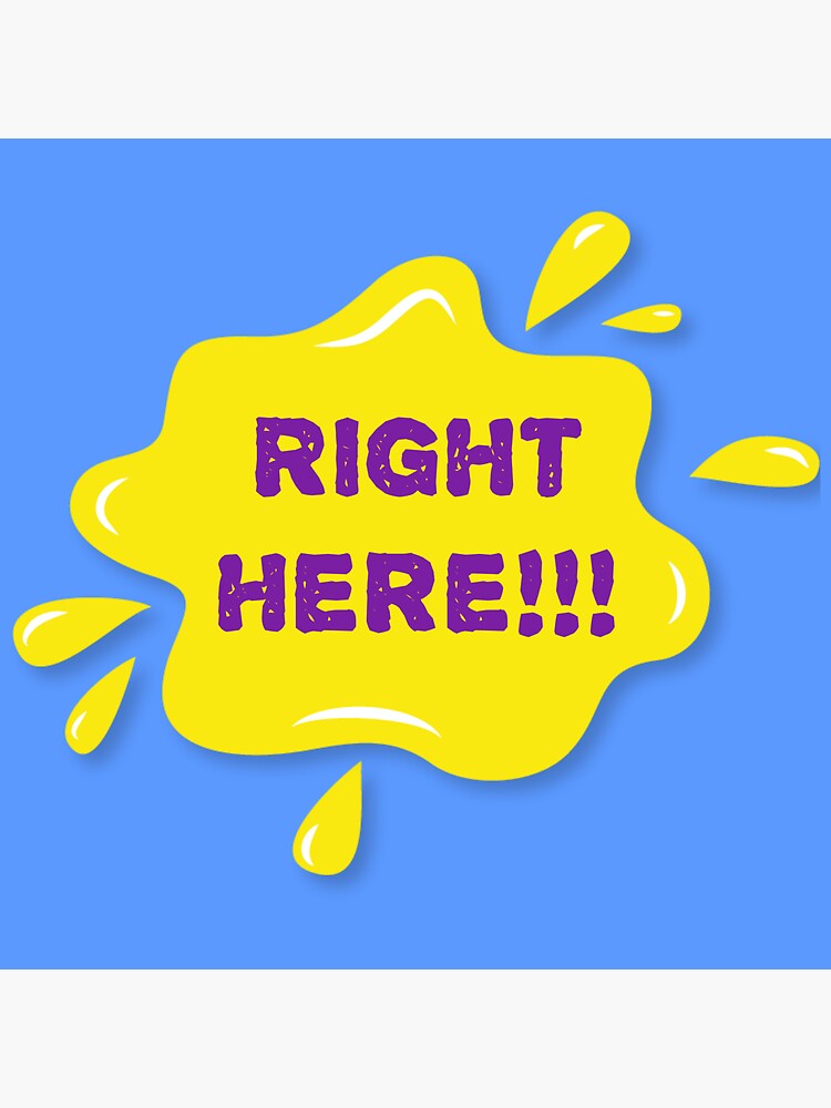 "Right here logo design for redbubble " Sticker by Dhanushml Redbubble