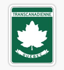 Quebec, Trans-Canada Highway Sign Sticker