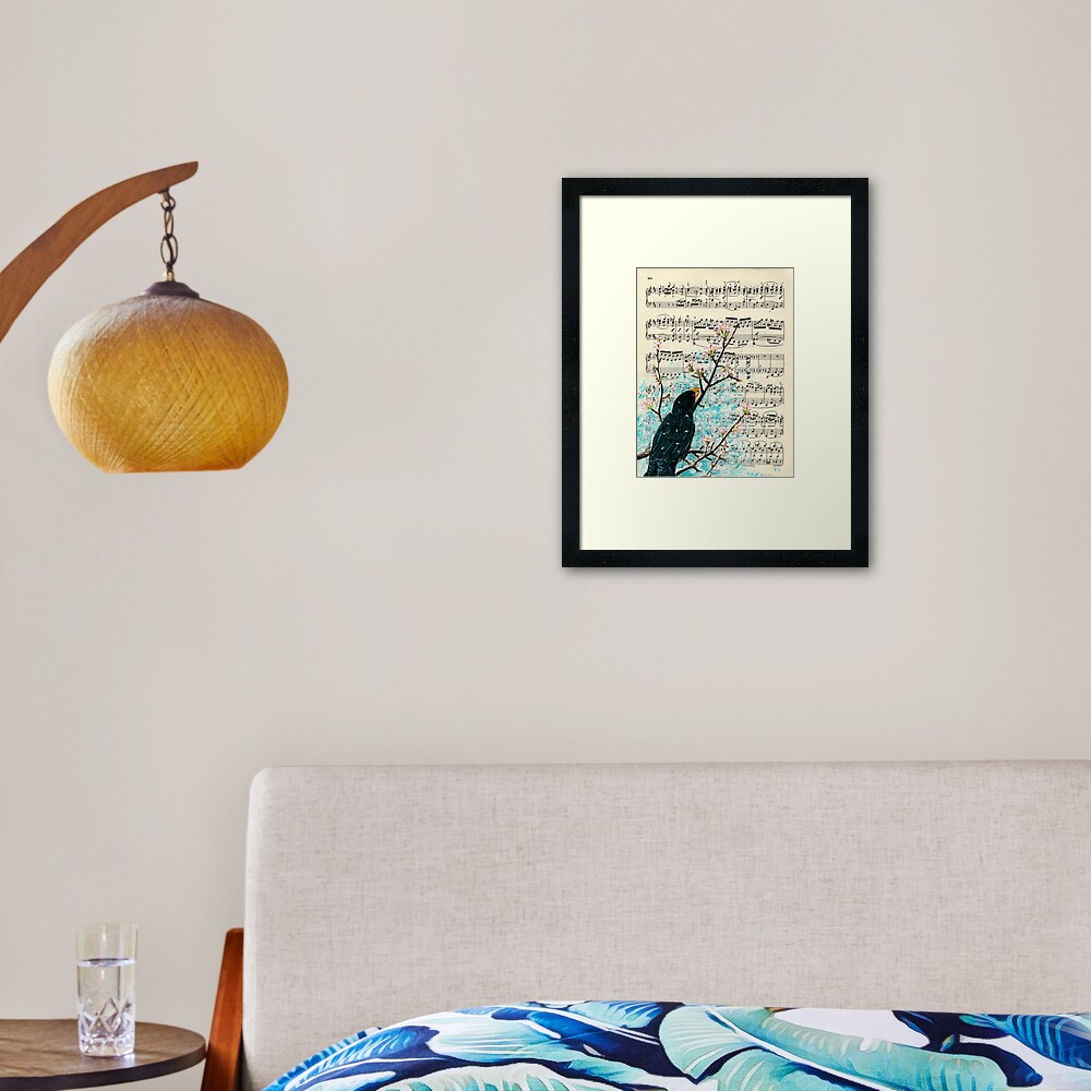 Blackbird Framed Art Print