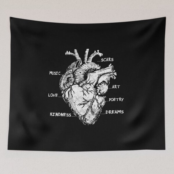 Item preview, Artistic Anatomy of Human Heart Kindness Love Music Art and Scars Parts Vintage  designed and sold by alenaz.