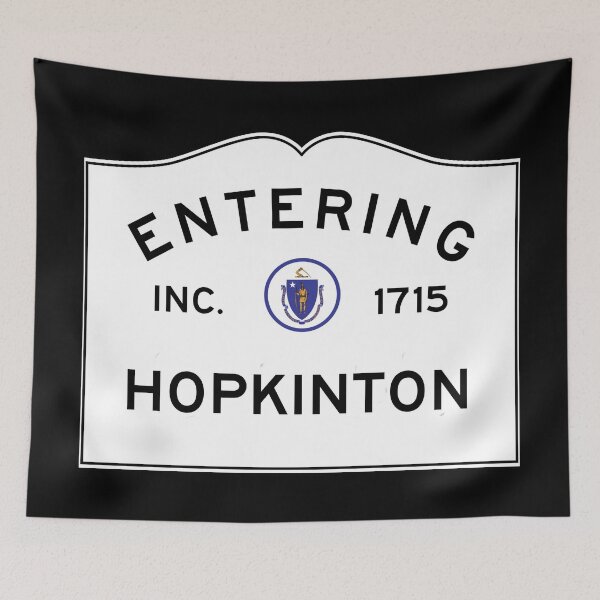 Item preview, Entering Hopkinton Massachusetts - Commonwealth of Massachusetts Road Sign  designed and sold by NewNomads.