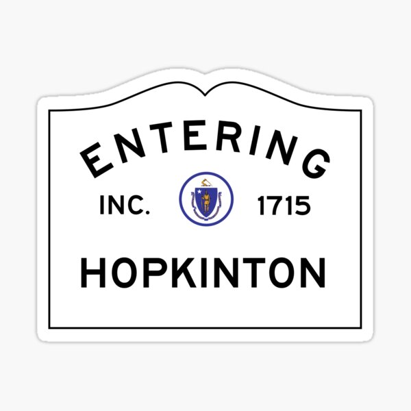 Item preview, Entering Hopkinton Massachusetts - Commonwealth of Massachusetts Road Sign  designed and sold by NewNomads.