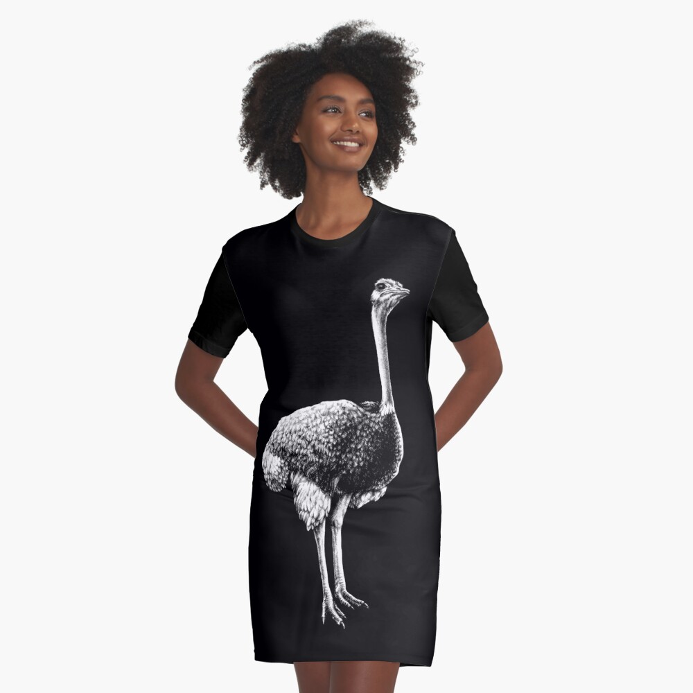 Download "Common ostrich animal portrait (black background ...