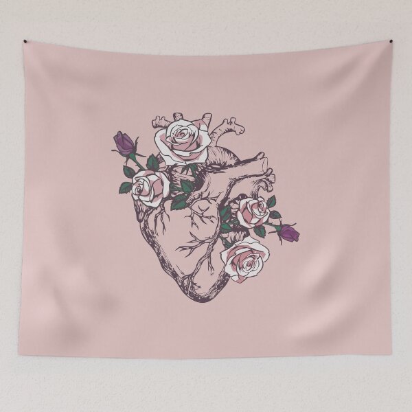 Item preview, Anatomical Heart Floral Heart Anatomy and Flowers Cute Roses designed and sold by alenaz.