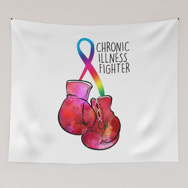 Item preview, Chronic Illness Fighter (white backing) designed and sold by spoonie-species.