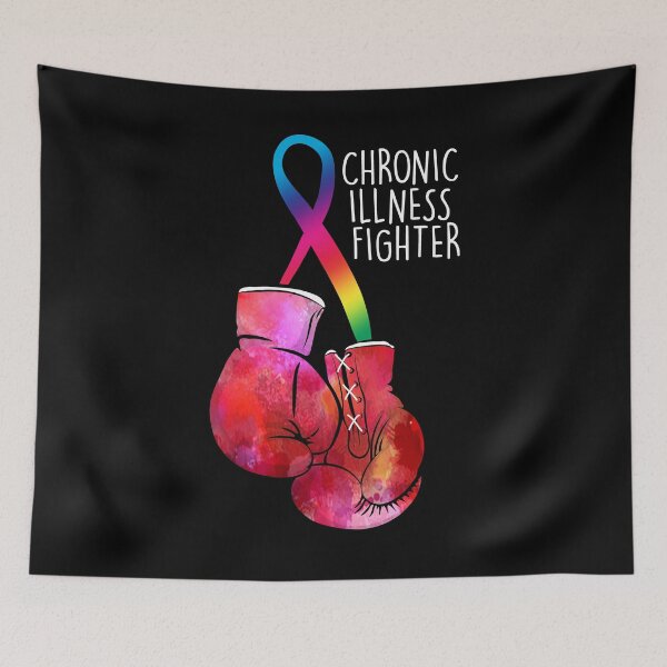 Item preview, Chronic Illness Fighter (black backing) designed and sold by spoonie-species.