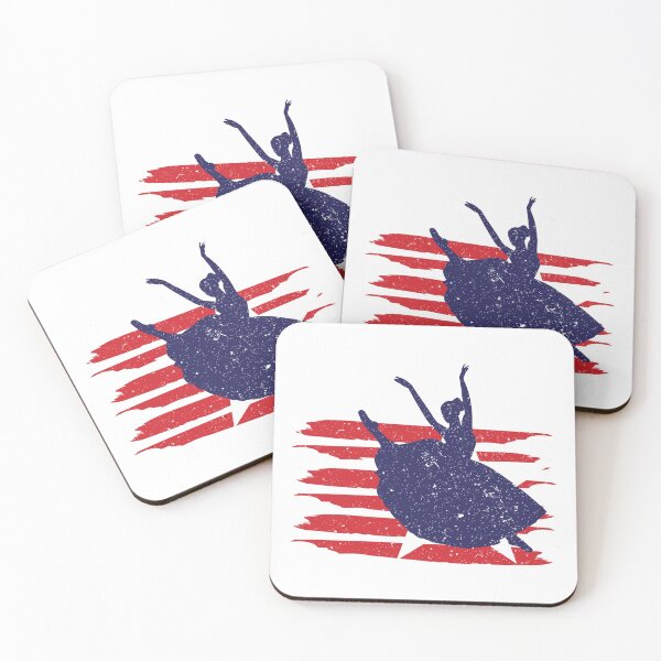 Item preview, Patriotic Ballerina 1 with American flag for Fourth of July ( 4th of July /Independence Day), Ballet Dancer on Veteran's Day, Memorial Day designed and sold by silhouettequeen.