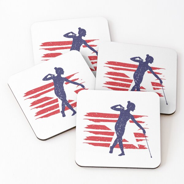 Item preview, Patriotic Baton Twirler - 2 with American flag for Fourth of July ( 4th of July /Independence Day), Baton Twirling, Veteran's Day, Memorial Day designed and sold by silhouettequeen.