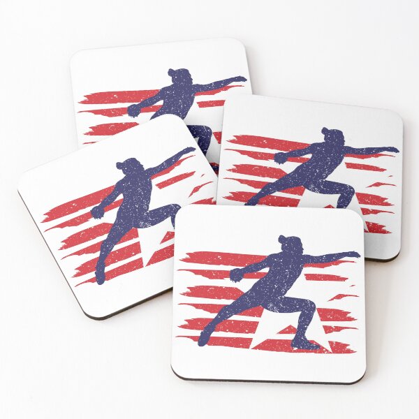 Item preview, Patriotic Discus Throw - Female - Track and Field  with American flag for Fourth of July ( 4th of July /Independence Day), Veteran's Day, Memorial Day designed and sold by silhouettequeen.