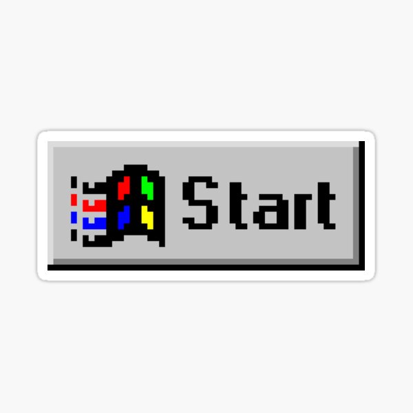 Start Button Sticker