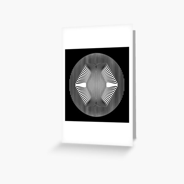 Lines, Curves, Circle - 2D shape Greeting Card