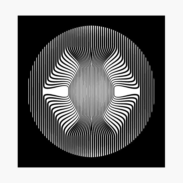 Lines, Curves, Circle - 2D shape Photographic Print