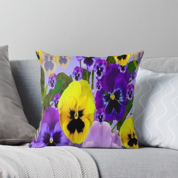 Item preview, YELLOW-PINK & PURPLE SPRING PANSY FLOWER GARDEN designed and sold by sharlesart.