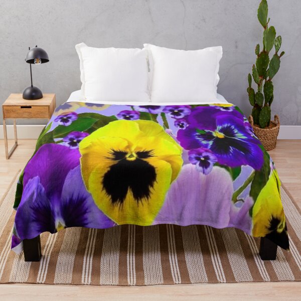 Item preview, YELLOW-PINK & PURPLE SPRING PANSY FLOWER GARDEN designed and sold by sharlesart.