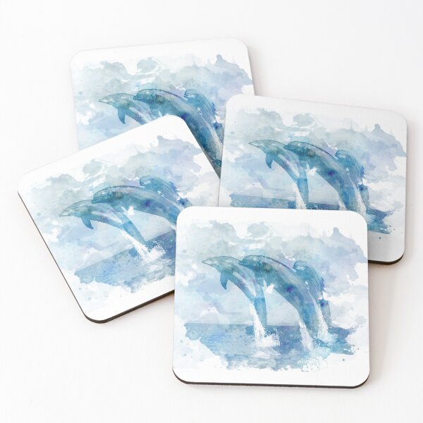 Item preview, Dolphin water paint designed and sold by hicyrielle.