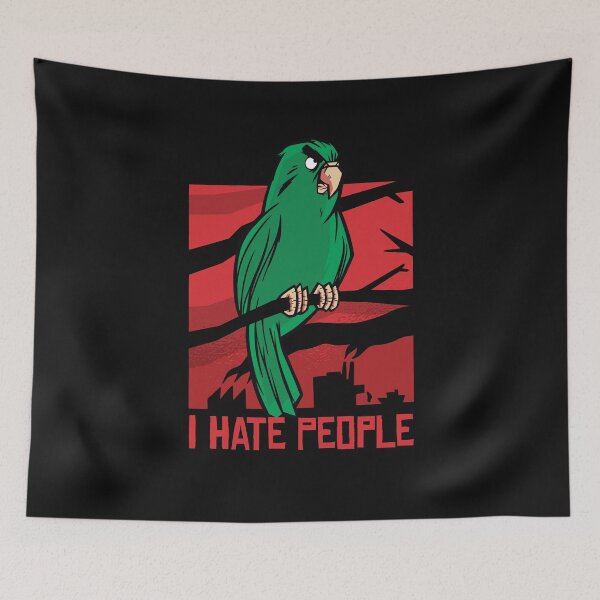 Item preview, Parrot quote, i hate people designed and sold by DerSenat.