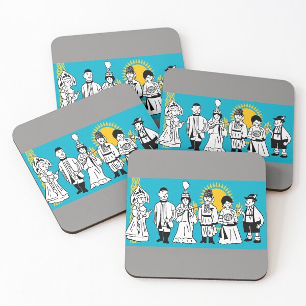 Item preview, Kazakhstan Flag with multicultural people  designed and sold by MiraShop.