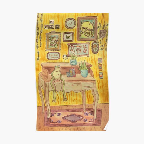 Frog cottage Poster