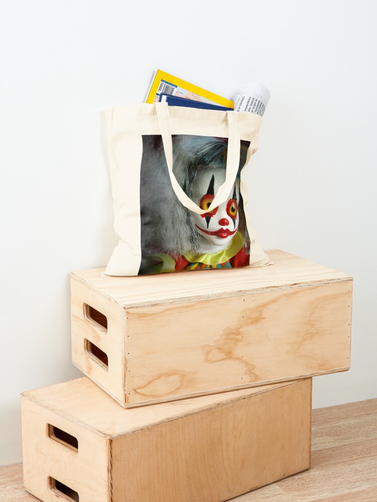 Alternate view of Jack In The Box Clown Horror Doll ~ Lady Scream Tote Bag