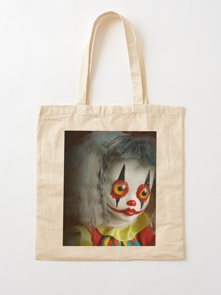 Alternate view of Jack In The Box Clown Horror Doll ~ Lady Scream Tote Bag