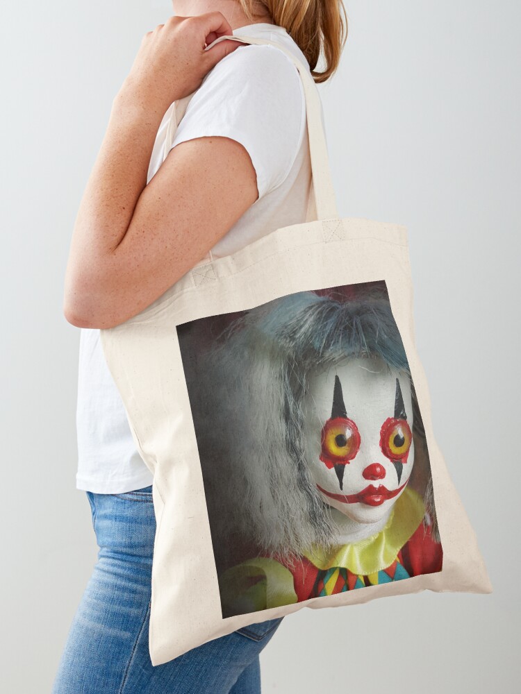 Thumbnail 1 of 5, Tote Bag, Jack In The Box Clown Horror Doll ~ Lady Scream designed and sold by Lady-Scream.