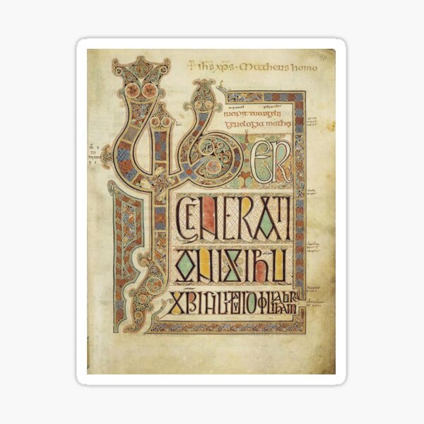 Lindisfarne Gospels. Folio 27r. Sticker