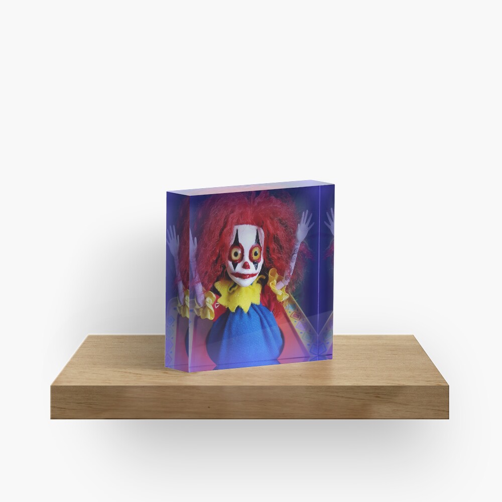 Jack In The Box Clown Horror Doll ~ Lady Scream Acrylic Block