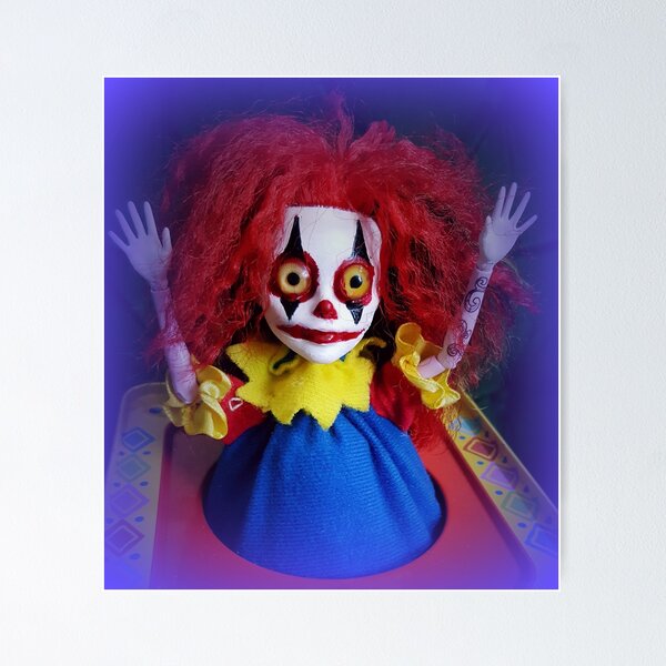 Jack In The Box Clown Horror Doll ~ Lady Scream Poster
