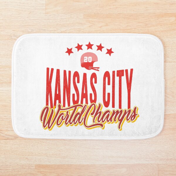 KC Face mask Kansas City facemask KC Kansas City Football Red Vintage Gear Unique Kansas City Champs Design 2020 Bath Mat