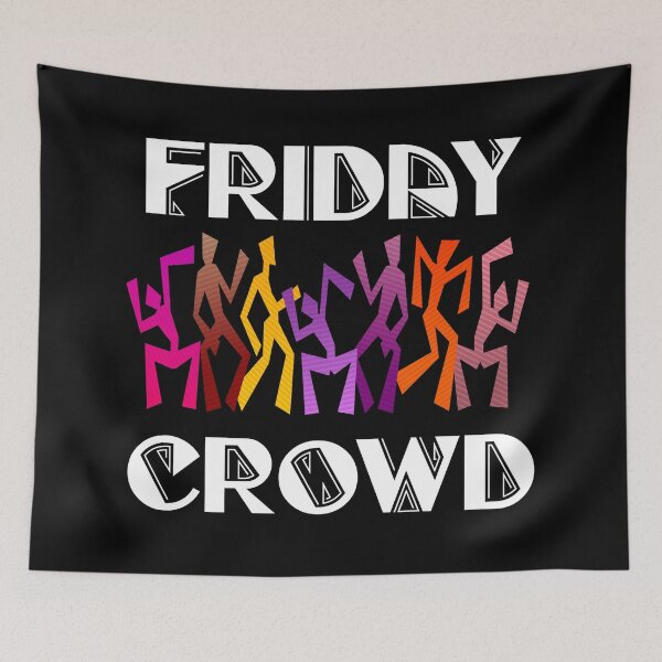 Item preview, Colorful abstract style Friday crowd designed and sold by NerdySherds.