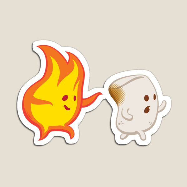 Item preview, Marshmallow von Flamme gejagt, Kawaii S'mores Camping Lustig designed and sold by VorpalVector.