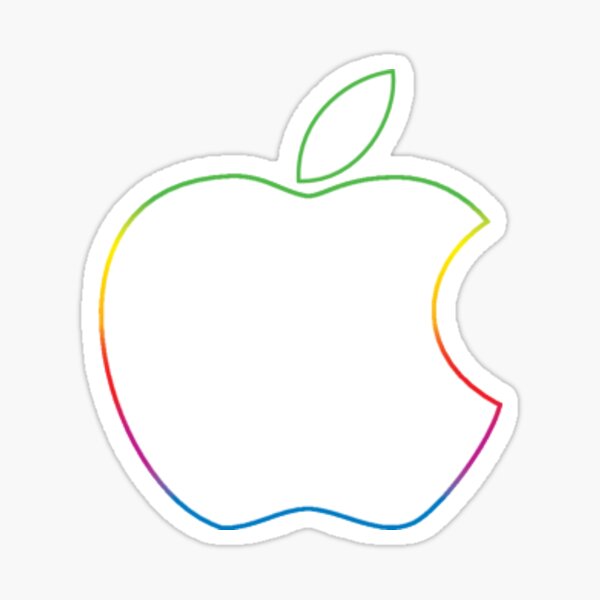Apple Logo - Rainbow Sticker