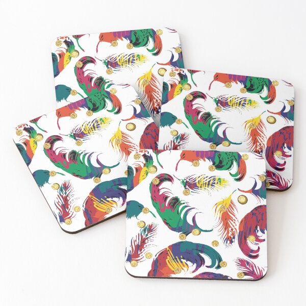 Item preview, Colored feather pattern designed and sold by durkstars.