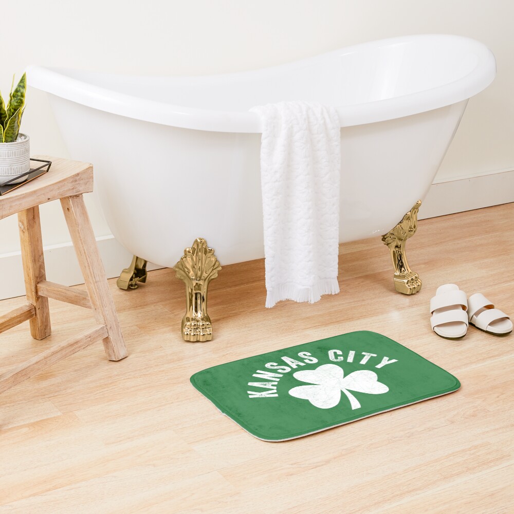 KC Face mask Kansas City facemask Kansas City Irish KC Ireland Kc Local Irish Community Bath Mat