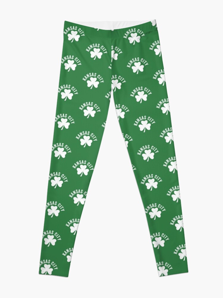 Alternate view of KC Face mask Kansas City facemask Kansas City Irish KC Ireland Kc Local Irish Community Leggings