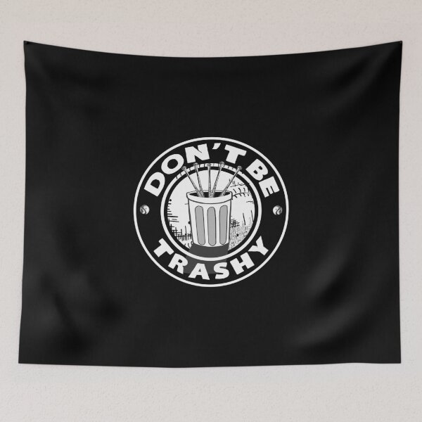 Item preview, Don't Be Trashy Baseball Trash Can designed and sold by KoolMoDee.