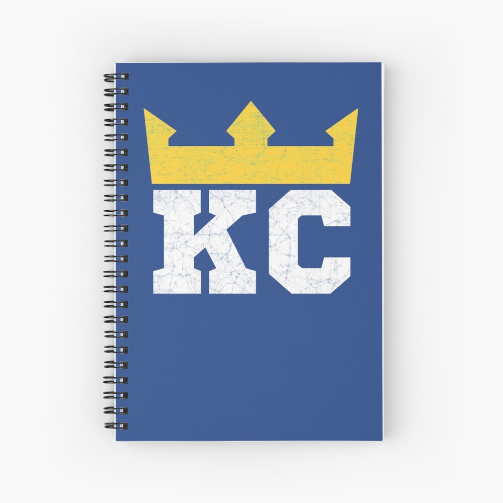 Kansas City Royal Blue KC Crown Town KC Baseball Fan Gear Kansas Citian KC Face mask Kansas City facemask Spiral Notebook