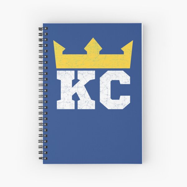 Kansas City Royal Blue KC Crown Town KC Baseball Fan Gear Kansas Citian KC Face mask Kansas City facemask Spiral Notebook