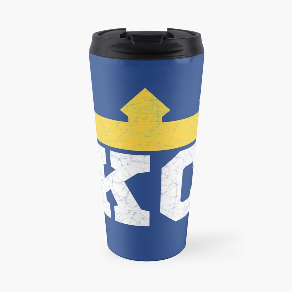 Kansas City Royal Blue KC Crown Town KC Baseball Fan Gear Kansas Citian KC Face mask Kansas City facemask Travel Mug