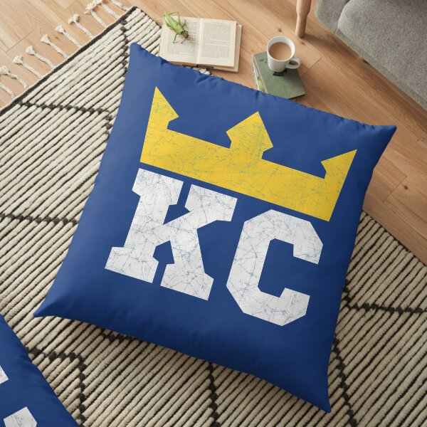 Kansas City Royal Blue KC Crown Town KC Baseball Fan Gear Kansas Citian KC Face mask Kansas City facemask Floor Pillow